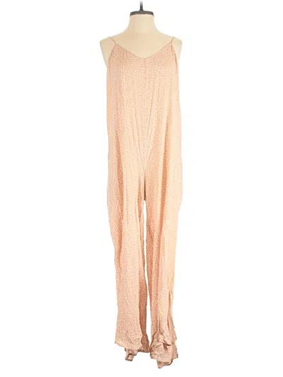 Pre-owned Salty Lemon Jumpsuit In Tan