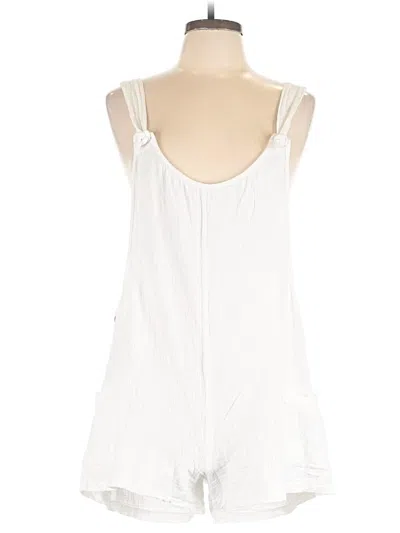 Pre-owned Salty Lemon Romper In White