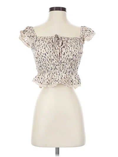 Pre-owned Salty Lemon Sleeveless Blouse In Ivory