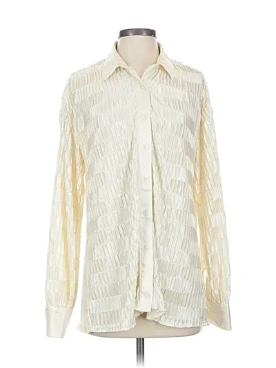Pre-owned Salty Long Sleeve Blouse In White