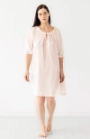 Salua Antoinette Off-shoulder Cotton Tunic In Pink
