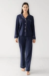 Salua Classic Luxury Pajamas In Blue