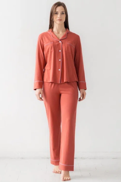 Salua Classic Luxury Pajamas In Red