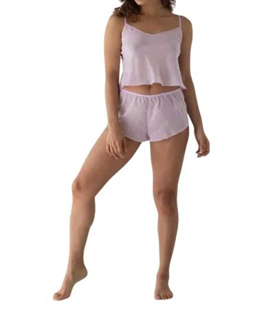 Salua Gisele Tap Short Pants In Lilac In Multi