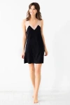 Salua Riviera Illusion Mesh Nightie In Black