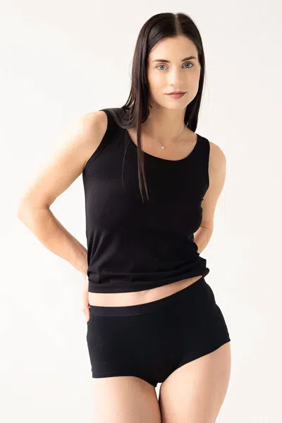 Salua Stretch Cotton Tank In Black