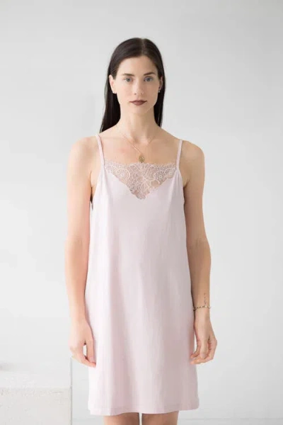 Salua Zuma Soft Lace Chemise In Pink