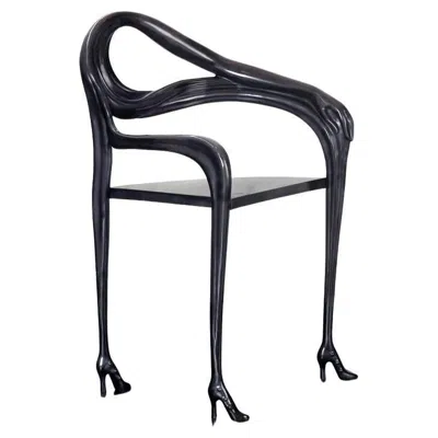 Pre-owned Salvador Dali Armchair Model "leda" Black Edition By Salvador Dalí Spanish Surrealism