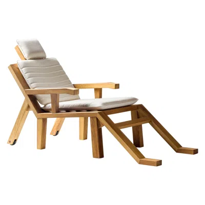 Pre-owned Salvador Dali Contemporary Portlligat Wood Sculpture Sunbed With Cushion In Brown