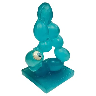 Pre-owned Salvador Dali French Pate De Verre Sculpture "l'oeil De Pâques" By, Daum And  In Blue
