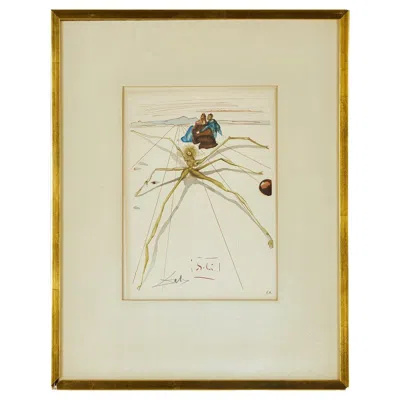 Pre-owned Salvador Dali Salvador Dalí Leaving The Level Of Anger (purgatory: Canto 17) Signed In Sand