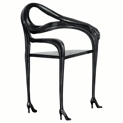Pre-owned Salvador Dali Leda Armchair, Sculpture Inspired By  “femme Á La Téte Rose” 1935 In Black