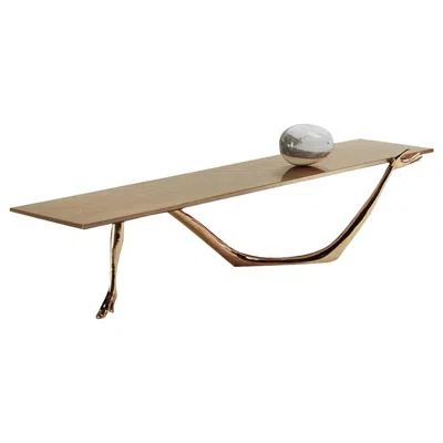 Pre-owned Salvador Dali Leda Low Table, Sculpture In Brown
