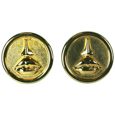 Pre-owned Salvador Dali Parfums  Aphrodite Earclips In Brown