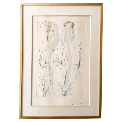 Pre-owned Salvador Dali Signed Lithograph, "return, O Shulamite” Song Of Songs Of Solomon In Sand