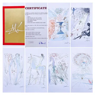 Pre-owned Salvador Dali , Song Of Songs, Léon Amiel 1970, Original Signed Etchings In Gold
