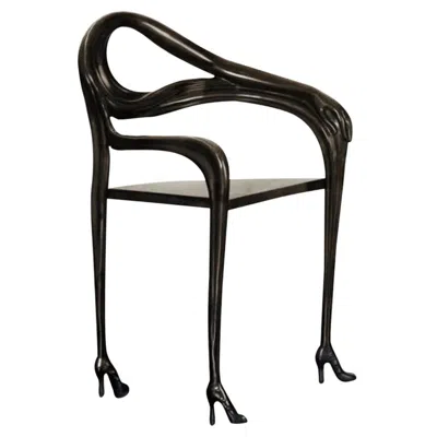 Pre-owned Salvador Dali Surrealist Leda Armchair Sculpture Black Label Limited Edition