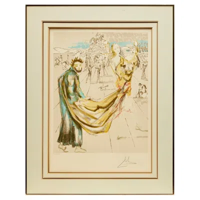 Pre-owned Salvador Dali Salvador Dalí's “the Kingdom” Hand-signed Framed # I 343/350 Lithograph In Sand