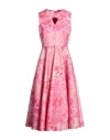 Salvatore Piccione Woman Midi Dress Pink Size 8 Polyester, Elastane In Pink