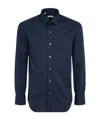 Salvatore Piccolo Buckle Long-sleeved Shirt In Blue