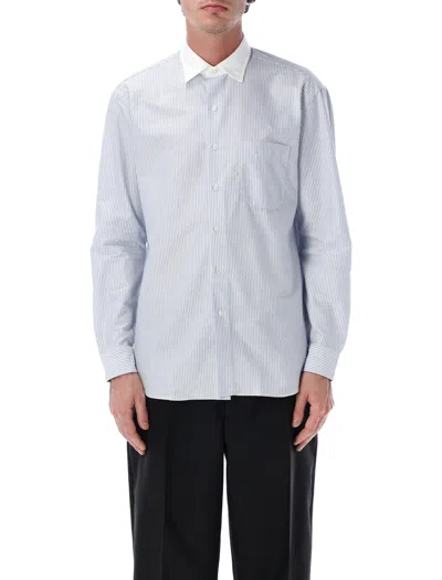 Salvatore Piccolo Alberto Cotton Stripe Shirt In White
