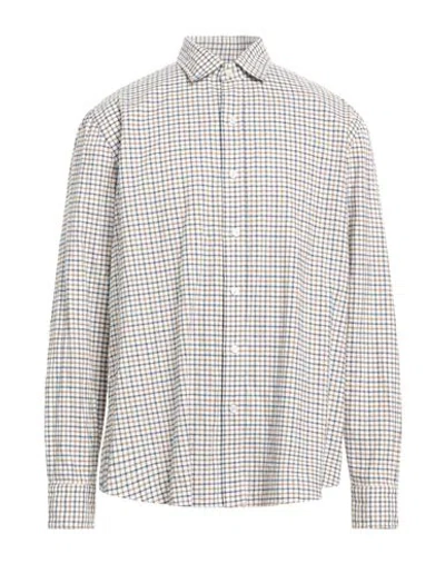 Salvatore Piccolo Man Shirt Beige Size 17 ½ Cotton In Metallic
