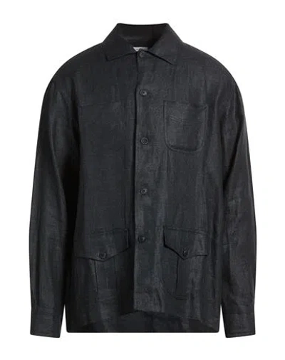 Salvatore Piccolo Man Shirt Black Size Xl Linen