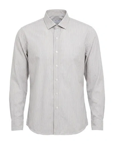 Salvatore Piccolo Man Shirt Blue Size 16 Cotton, Linen In Multi
