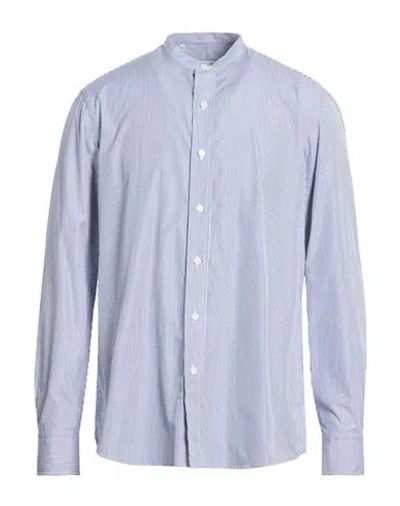 Salvatore Piccolo Man Shirt Blue Size 17 Cotton In Multi