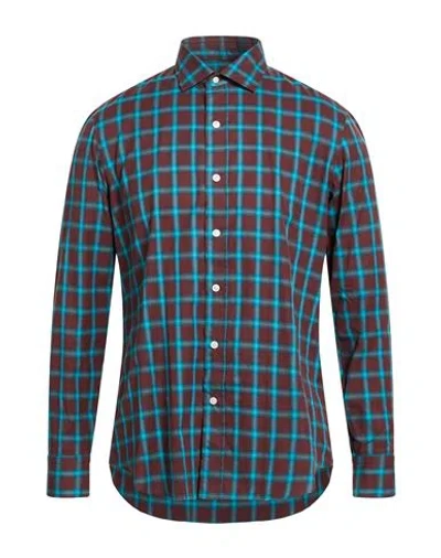 Salvatore Piccolo Man Shirt Chocolate Brown Size 16 ½ Cotton