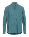 Salvatore Piccolo Man Shirt Deep Jade Size 16 Cotton In Green