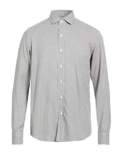 Salvatore Piccolo Man Shirt Grey Size 17 Cotton In Multi