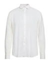 Salvatore Piccolo Man Shirt Ivory Size 16 Cotton In White
