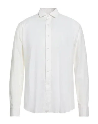 Salvatore Piccolo Man Shirt Ivory Size 16 Cotton