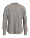 Salvatore Piccolo Man Shirt Khaki Size 17 Wool In Beige