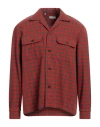 Salvatore Piccolo Man Shirt Red Size Xl Virgin Wool, Polyamide