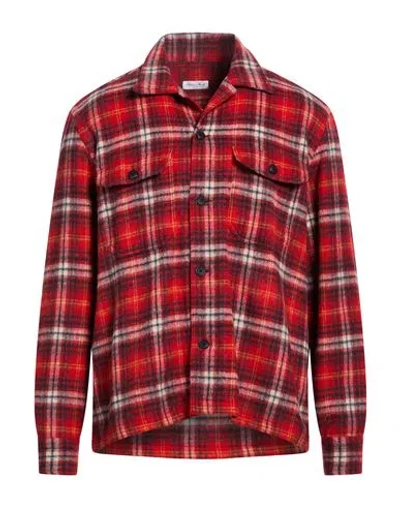 Salvatore Piccolo Man Shirt Red Size Xl Wool, Nylon, Alpaca Wool