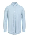 Salvatore Piccolo Man Shirt Sky Blue Size 16 ½ Cotton