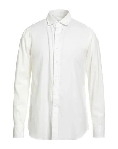 Salvatore Piccolo Man Shirt White Size 17 ½ Cotton