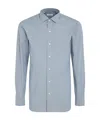 Salvatore Piccolo Striped Long-sleeved Shirt In Blue