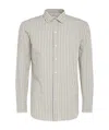 Salvatore Piccolo Striped Long-sleeved Shirt In Gray
