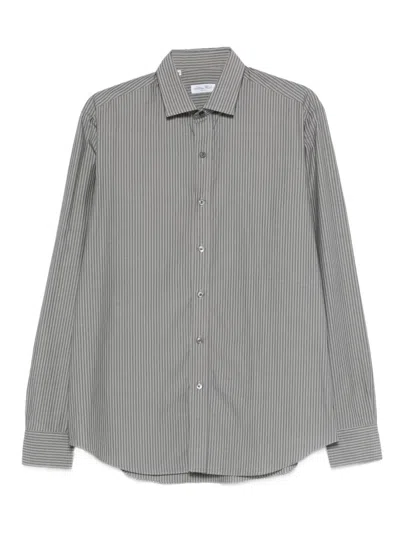Salvatore Piccolo Striped Shirt In Gray