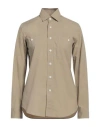 Salvatore Piccolo Woman Shirt Camel Size 8 Cotton In Beige