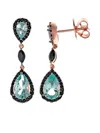 Salvatore Plata Crystal-embellished Drop Earrings In Blue
