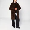 Salvatore Santoro Animal-print Leather Coat In Brown