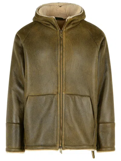 Salvatore Santoro Army Leather Jacket In Green