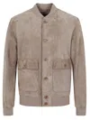 Salvatore Santoro Lamb Leather Jacket With Button-up Front