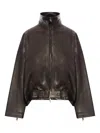 Salvatore Santoro Oversized Leather Jacket In Black