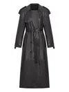 Salvatore Santoro Belted Trench Coat In Black
