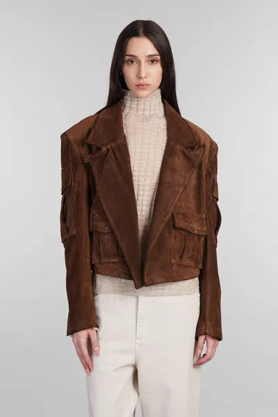 Salvatore Santoro Biker Jacket In Brown